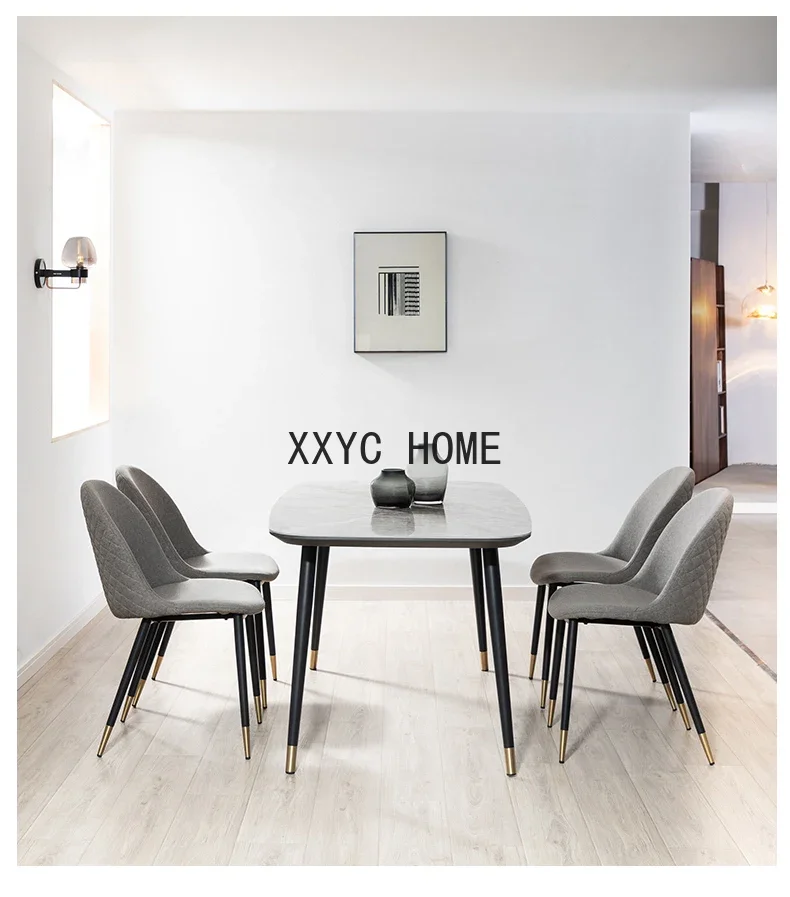 Light Luxury Stone Plate Series Dining Table/Nordic Table Rectangular Expression Modern Simple Home Dining Table kitchen table