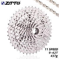 ZTTO MTB Bike 11 Speed 9-42T Cassette XD Sprocket Lightweight Silver 9-42 Steel Cassette 11s 42T 11V k7 For GX M8000 M7000 M6000