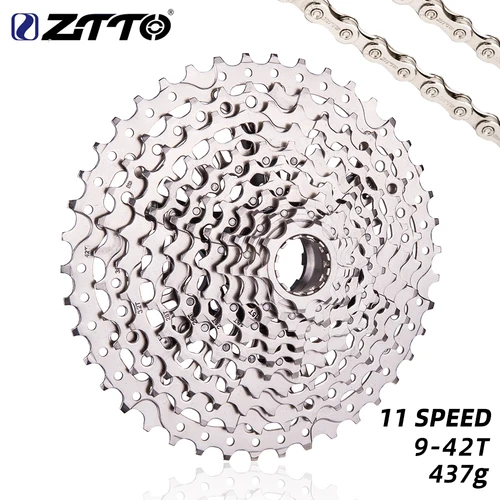 ZTTO-Cassette de 11 velocidades para bicicleta de montaña, Piñón XD, ligero, plateado 9-42, Cassette de acero 11 s 42T 11V k7 para GX M8000 M7000 M6000