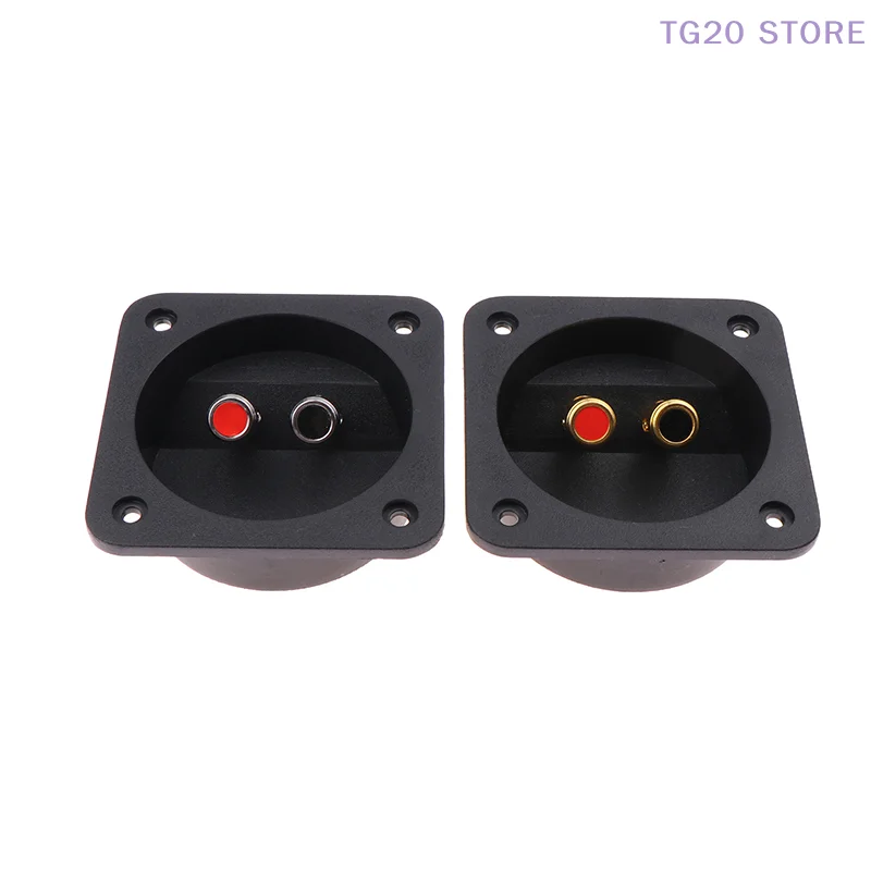 Terminal Plug Round Boxes With 2 Banana Jack Gilded Subwoofer Stereo Plug Speaker Terminal Speaker Box Rear Back Panel Wiring