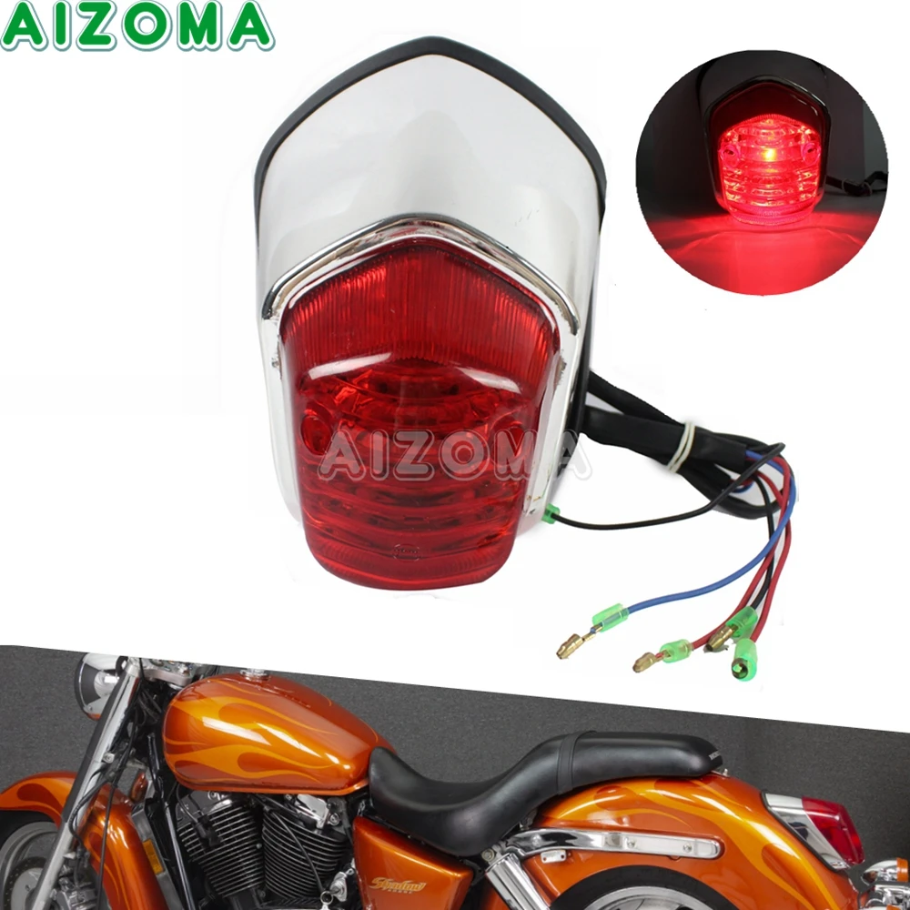 Motorcycle Brake Stop Tail Light for Yamaha Suzuki Kawasaki Vulcan 650 900 Honda Shadow Sabre 1100 VT1100C2 VT 400 750 Universal