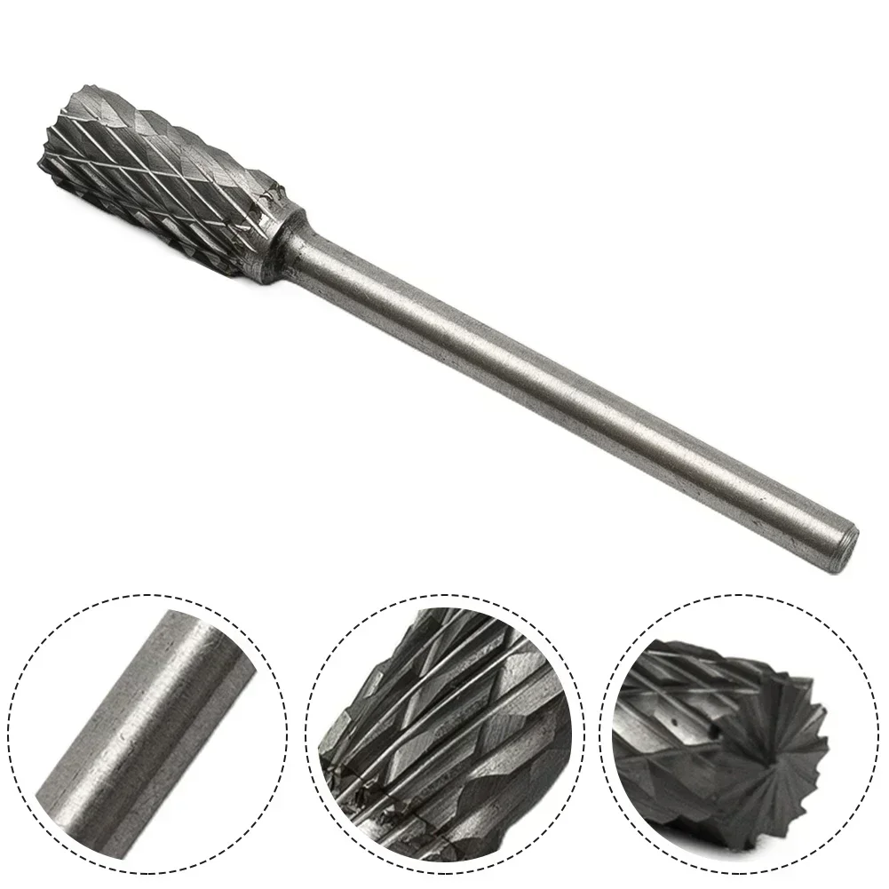 For Metalwork Burrs 1 8                Shank 3mm Shank Carbide Carving Bit Deburring Die Grinder Rotary Drill Silver