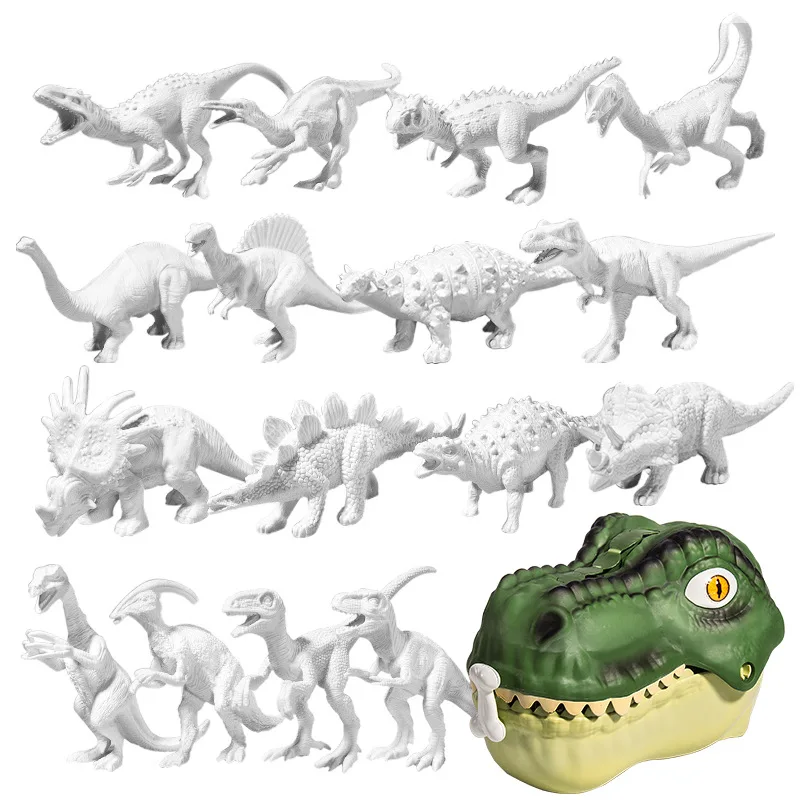 Graffiti Dinosaur Toys DIY animal Painting Set Crafts Paint Art Sets Kids WithOwn Kit  festival birthday Kid gift Toy