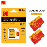 KODAK MicroSD Card Red Memory Card Class10 32GB 64GB 128GB 256GB U3 4K High Speed Flash Memory TF Flash Cards for Phone