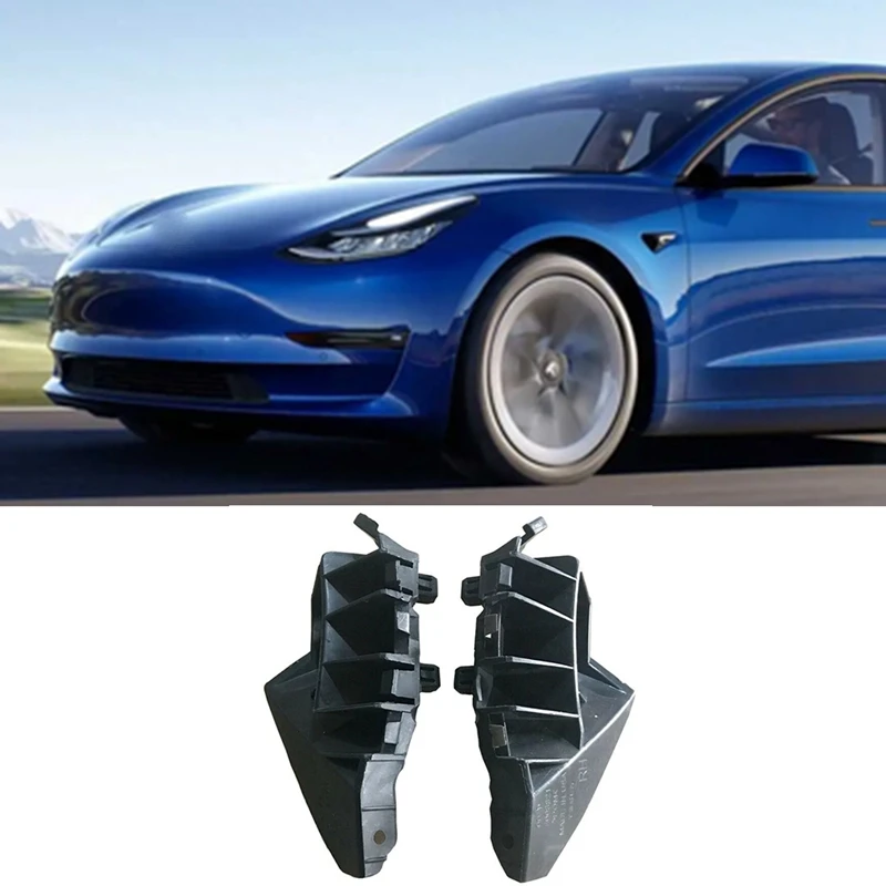 1Pair 1095495-00-A 1095496-00-A Front Bumper Fender Bracket Cover L&R Black For Tesla Model S 2012-2023 109549500A 109549600A