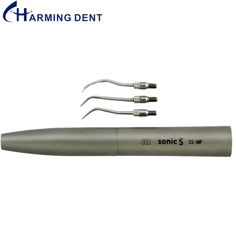 Root canal irrigation D ental scaling air scaler Sonic S / Cavitron D ental scaler handpiece with 3 scaling tips