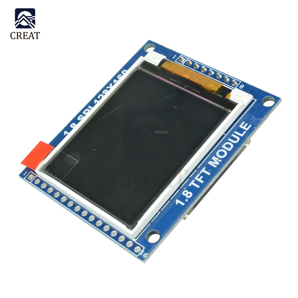 

Mini 1.8 Inch Serial SPI TFT LCD Module Display with PCB Adapter IC 128x160 Dot Matrix 3.3V 5V IO Inerface Cmmpatible 1602 5110