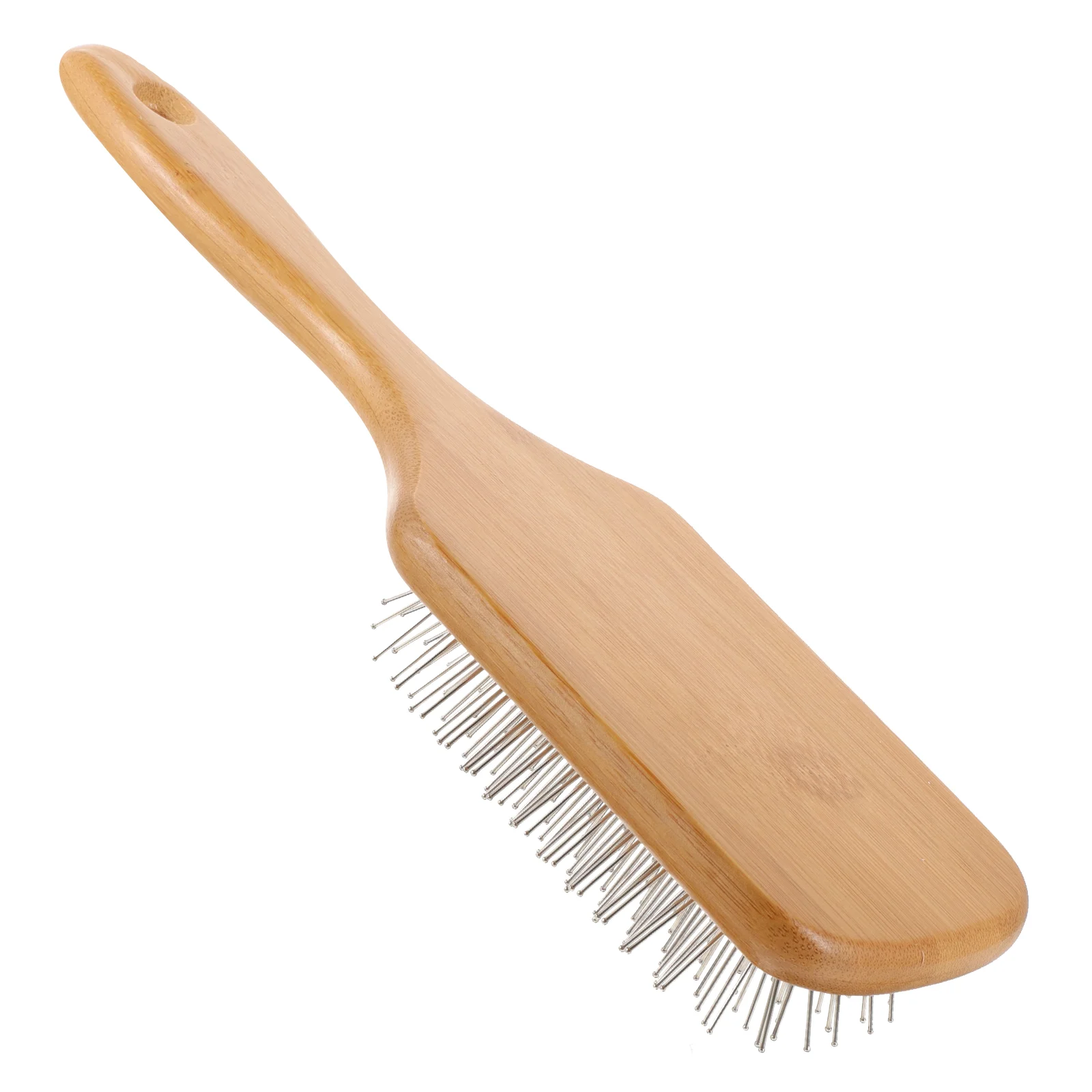 Brush Hair Detangler Paddle Scalp Massage Metal Wooden Steel Bamboo Detangling Wood Head Comb