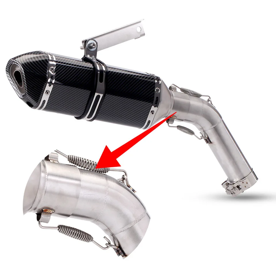 

For Benelli 752 S 752S BJ750GS Motorcycle Exhaust Pipe With Stainless Middie Link Pipe 51MM Slip-On Muffler Tips