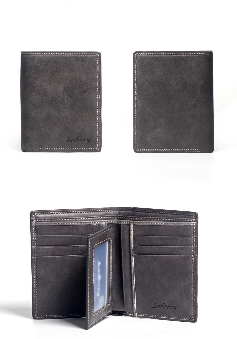 Baellerry Butterweiche, schlanke Geldbörse für Herren, minimalistischer Kartenhalter aus PU-Leder – Vordertasche, RFID-blockierender Geld-Organizer – Detail 18
