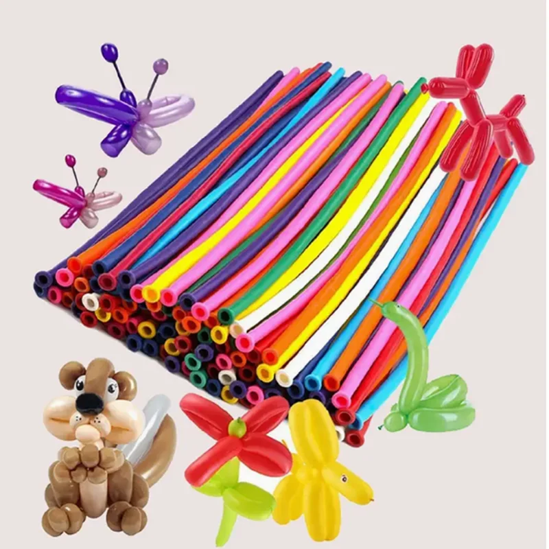 100pcs Colorful Magic Balloons Strip for Festive Occasions - Perfect ForBirthday, Wedding, Christmas, Halloween, Thanksgiving, a