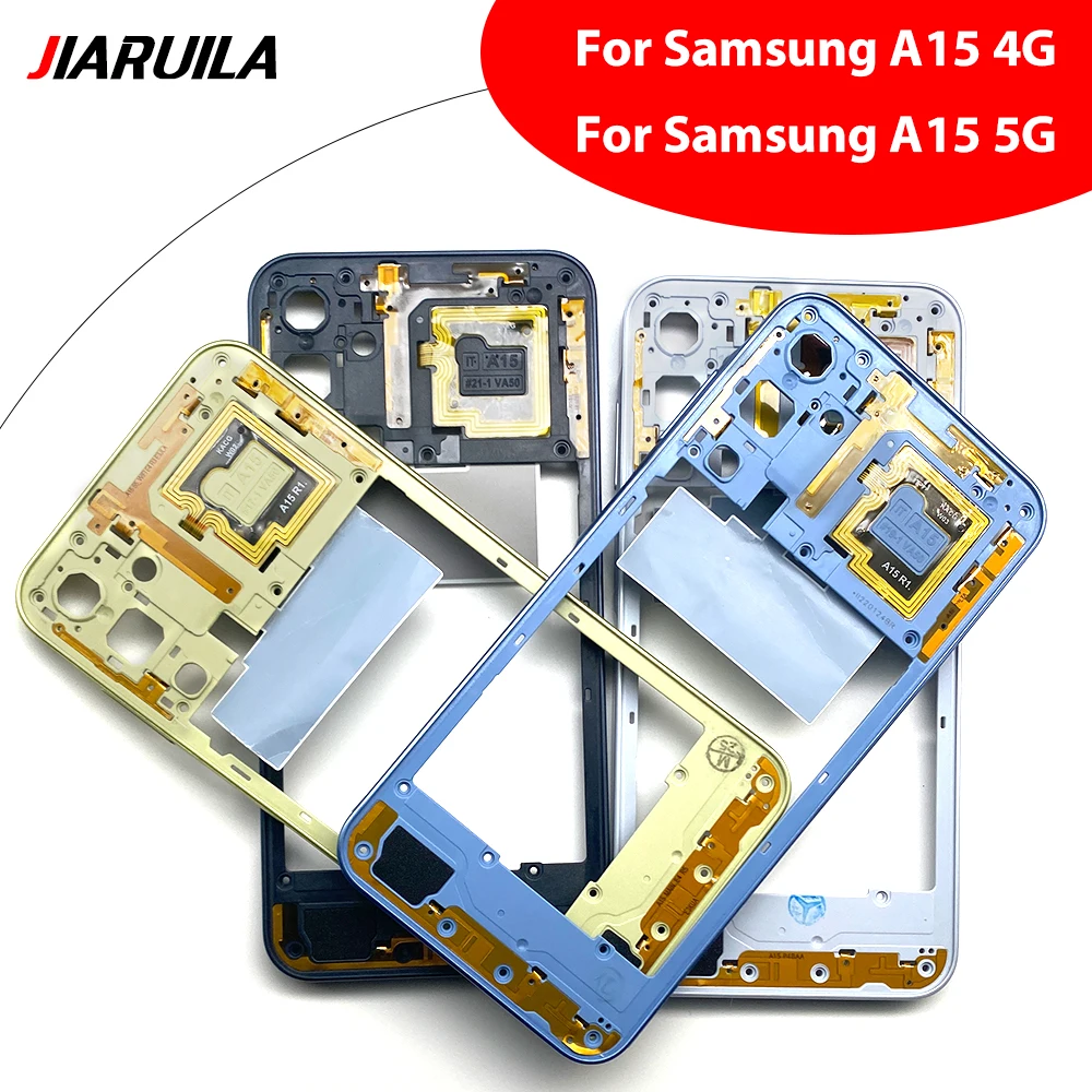 

10 компл./лот, ремонт верхней средней рамки для Samsung A15 4G A15 5G, держатель ЖК-экрана, замена пластины дигитайзера