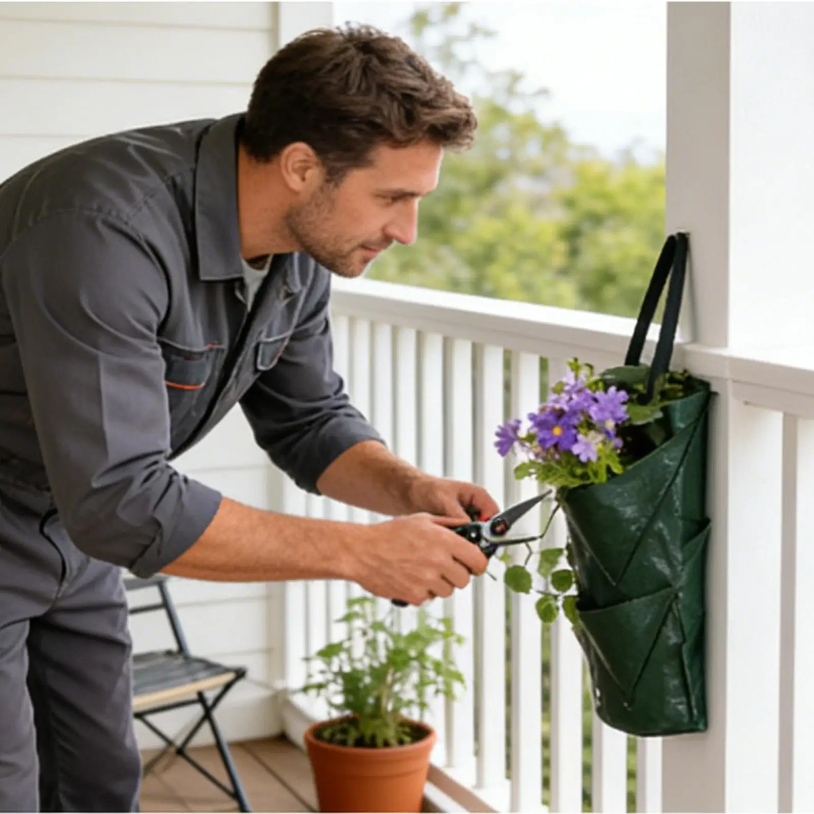 Strawberry Growing Containers 3 Pieces Vegetable Planting Bags 3 Gallon Patio Flowers Plants Growing Container for Home