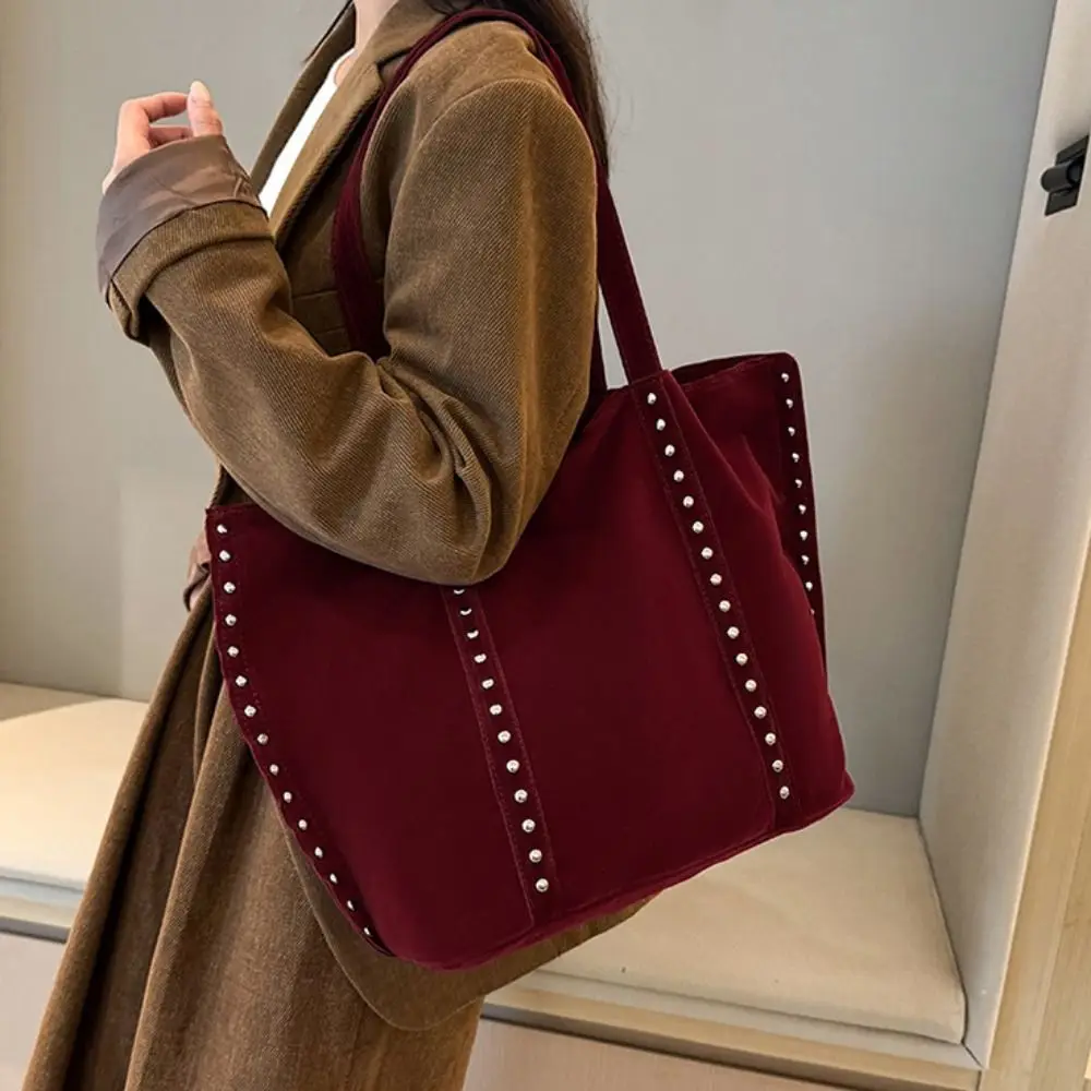 bolsa-tote-de-camurca-com-rebites-estilo-coreano-bolsa-de-ombro-de-couro-pu-com-detalhes-decorativos-em-camurca-bolsa-de-mao-de-pu-fosco-marrom-de-cor-solida-para-meninas