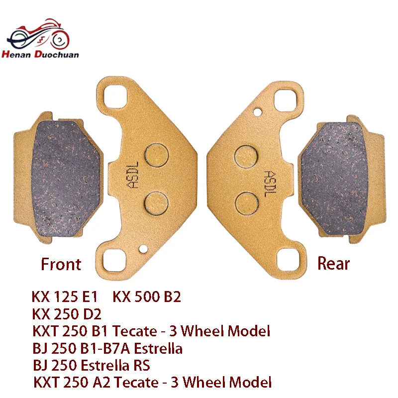 

Motorcycle Ceramic Brake Pads Disc For KAWASAKI KX 125 E1 KX-500 B2 KX250 D2 KXT250-B1 BJ 250 BJ 250 KXT250 A2 2002 2001 2000