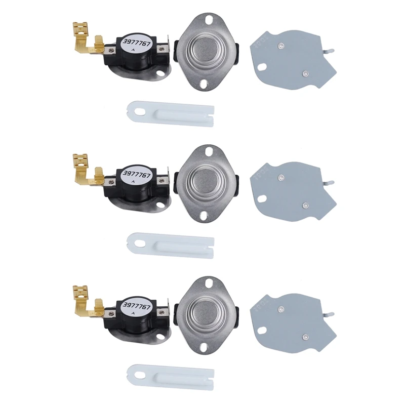 12X Dryer Replacement Kit 3387134 High-Limit Thermostat 3392519 Dryer Thermal Fuse 3977393 Thermal Cut-Off Switch