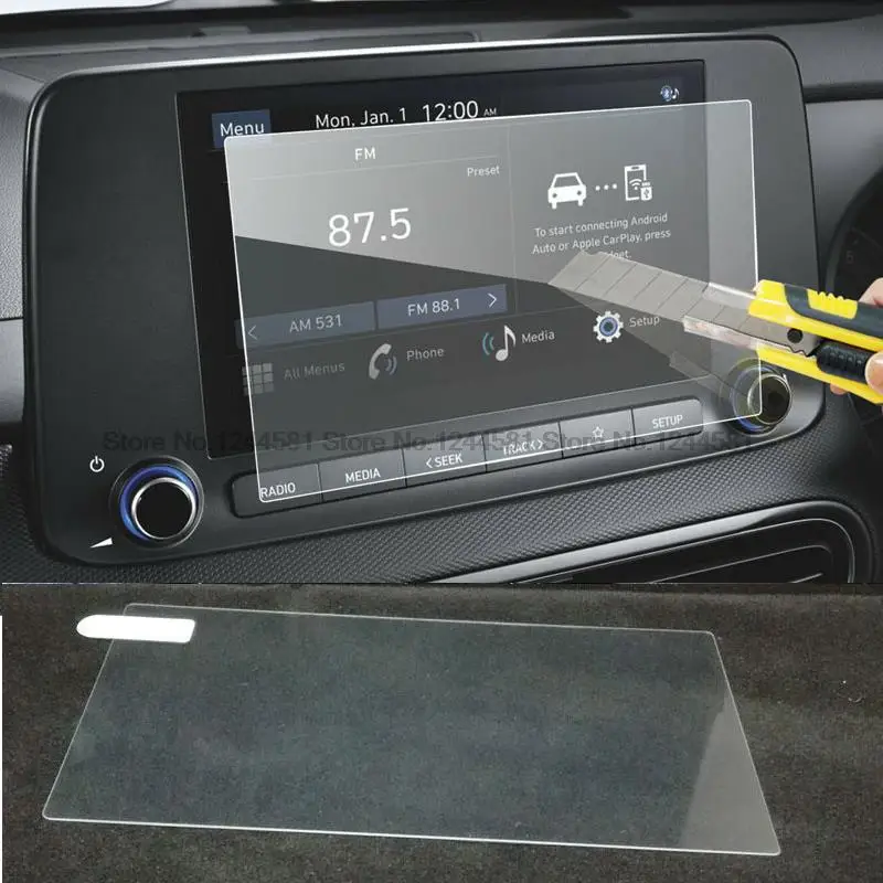 Защита экрана из закаленного стекла для Hyundai Kona SE SEL N Line Electric SEL 2022, 8 дюймов, Защитная Наклейка для автомобильной навигации