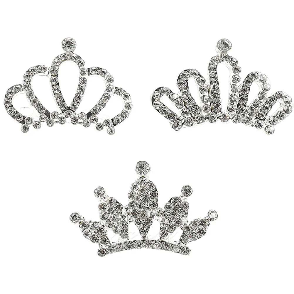 

3Pcs Rhinestone Crown Hair Combs Tiaras Set for Party Wedding Stage Performance Photo Shoot Stylish Comfortable