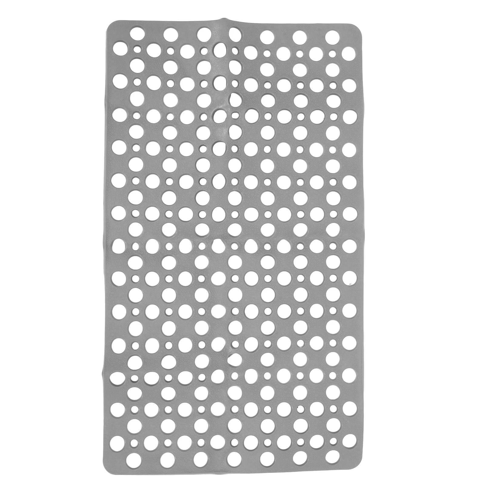 

1 шт. коврик для ног для душа, противоскользящий дизайн на присоске, полый коврик для ванной комнаты для домашнего использования в отеле, серый 73x43 см