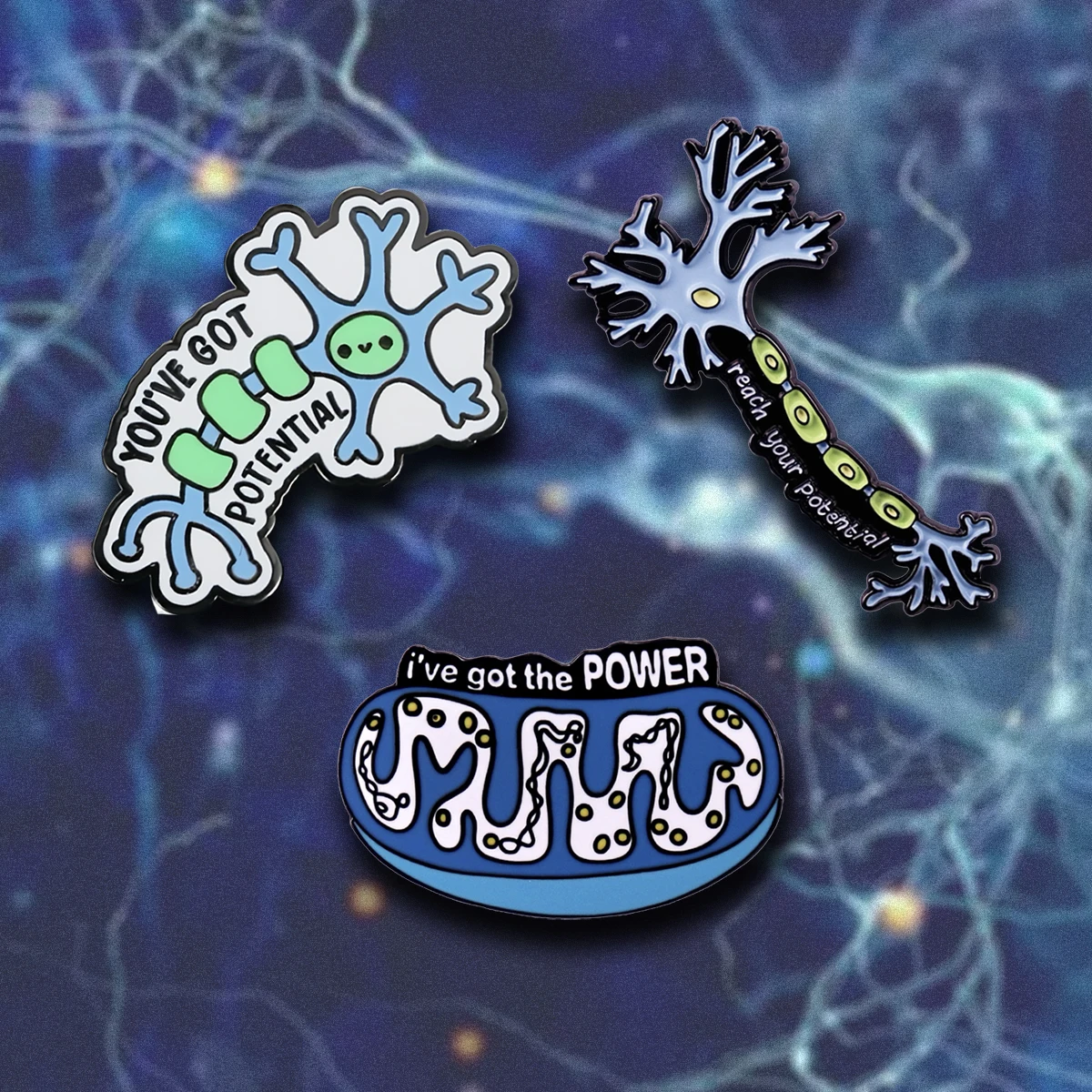 You Have Potential Cute Neuron Brooch Biology Major Student Badge Neuropsychology Accessory Pin Science Fun Gift