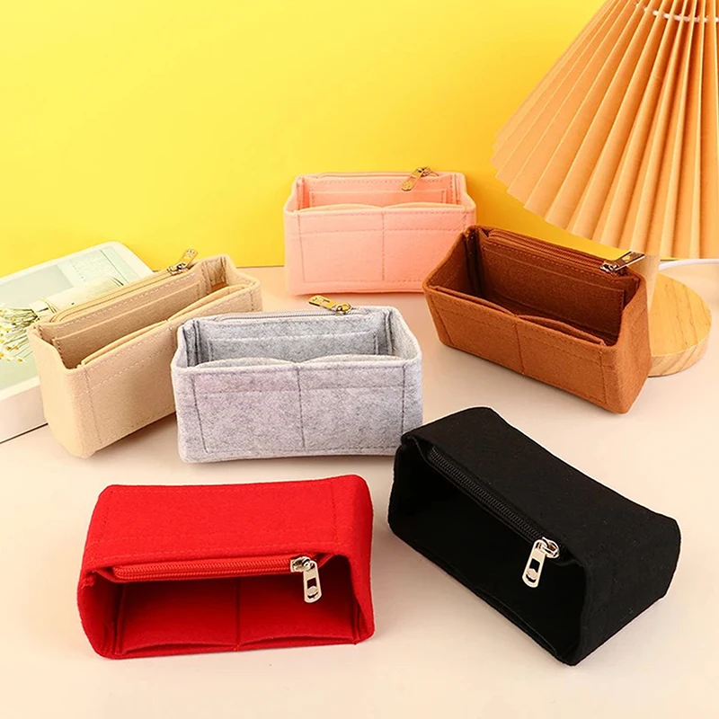 

Mini Bag Organizer Storage Bag The Liner Bag Felt Purse Insert Handbag Liner Bag Felt Inner Bladder Bag Women Bag Key Card Case