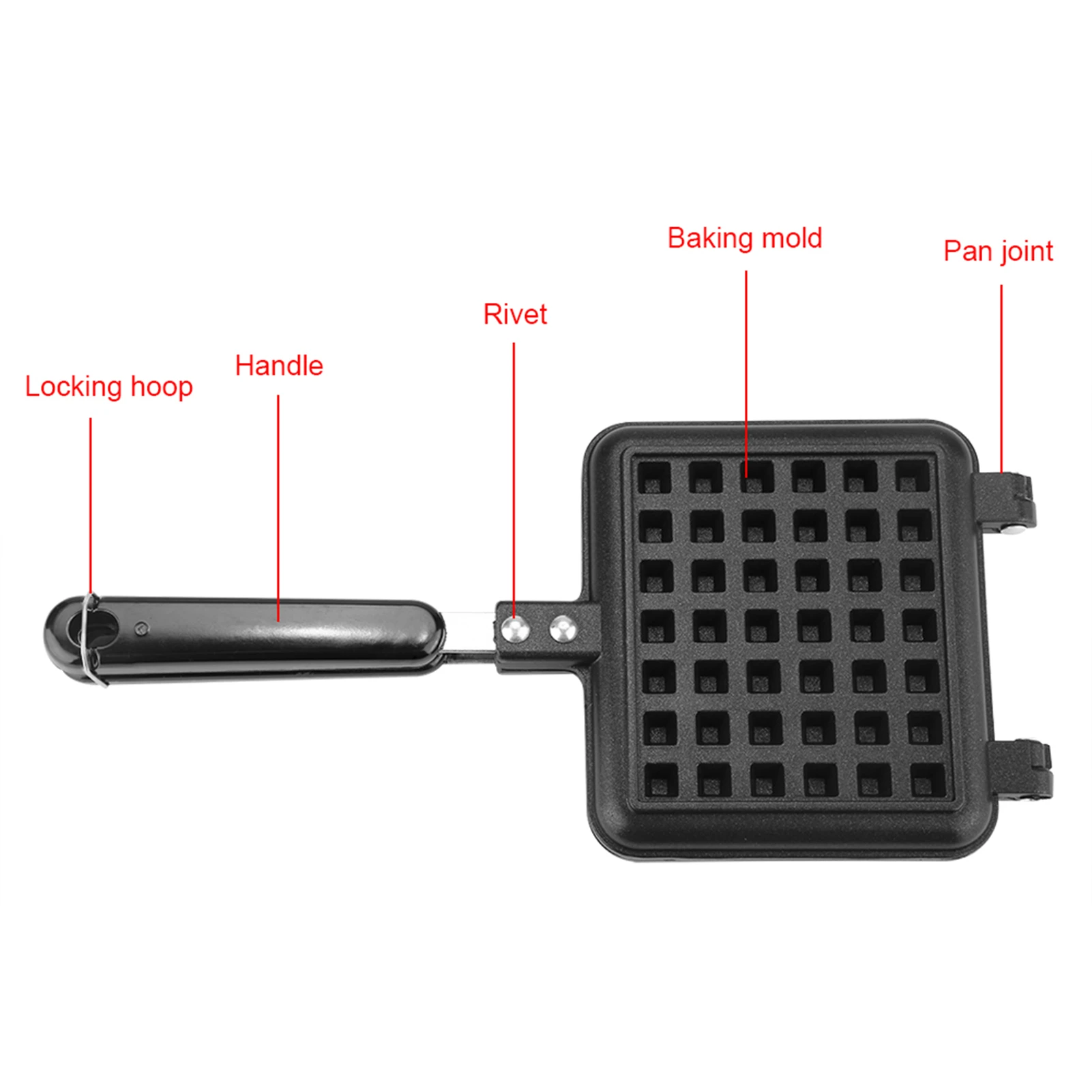 Waffle Baking Tool Waffle Mould Household Kitchen Gas NOn Stick Waffle Maker Pan Mould Mold Press Plate Cooking Baking Tool