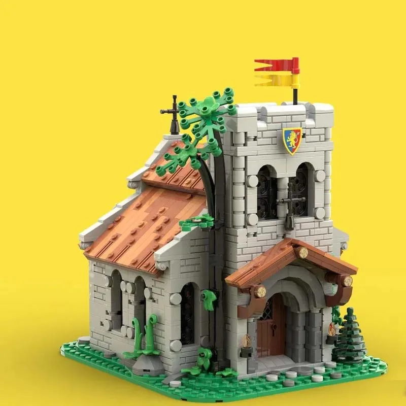 

Medieval Lion Knight's Castle Church Collection MOC building Block Assembly Toy set Holiday gift for all architecture lovers