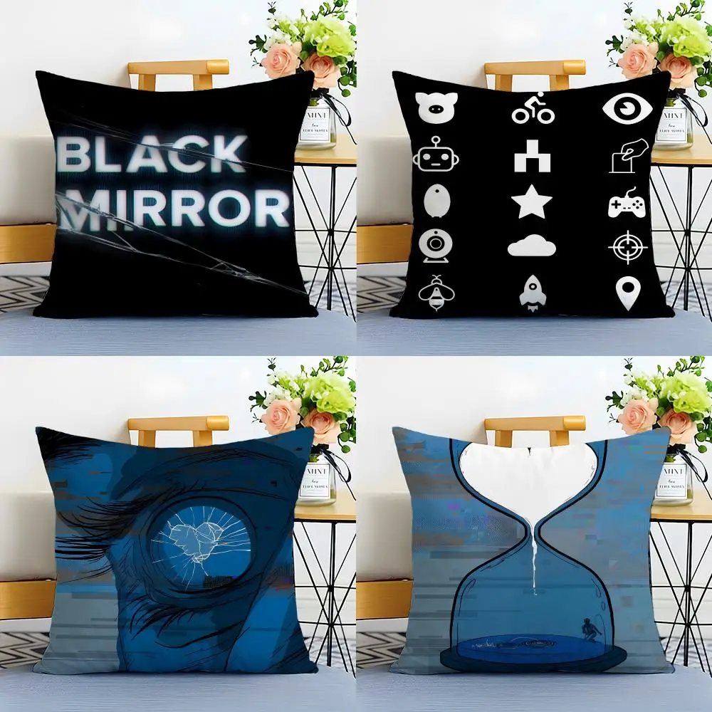 Dystopian Technological B-Black Mirror Cushion Cover Washable Linen Pillowcase Soft  for Sofa Bed Cozy Home Room Decor