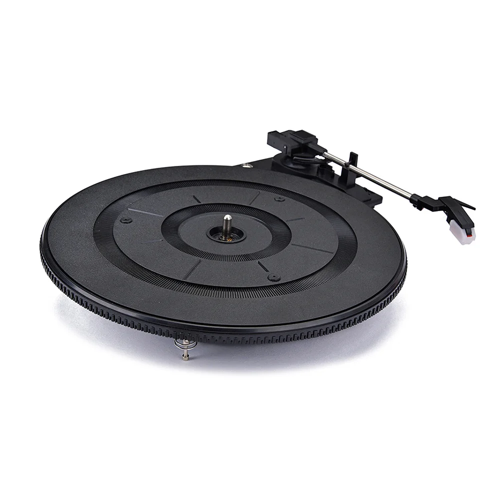 مشغل تسجيلات فينيل عتيق قرص دوار محمول أنيق 28 سم ثقل موازنة قابل للتعديل مدمج Preamp صوت عالي الأداء #5