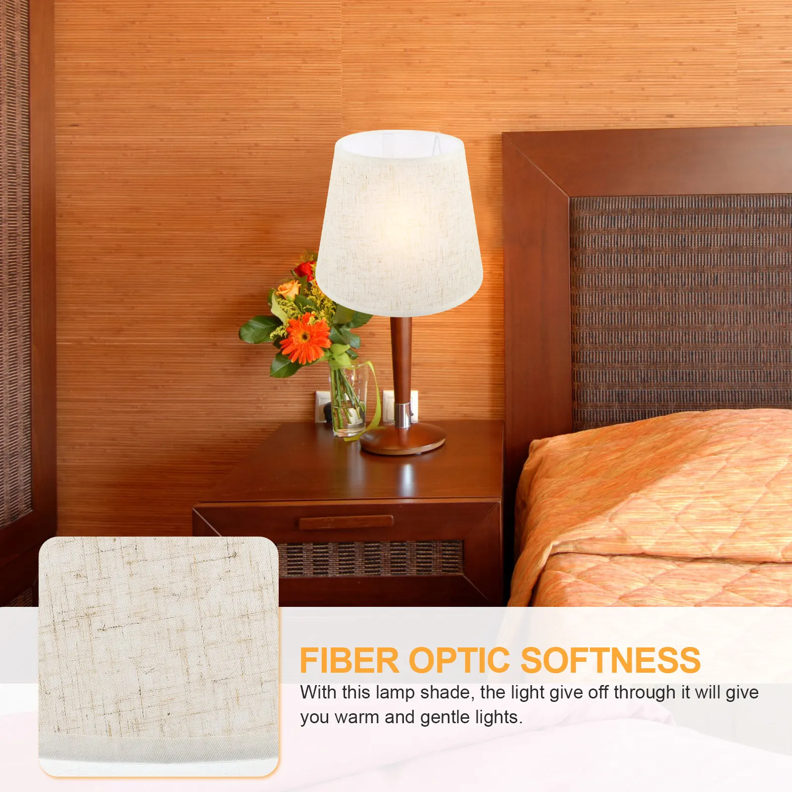 

Льняной тканевый абажур для настольной лампы, лампы для рабочего стола, гостиной, спальни, с цоколем E27, теплый, мягкий свет, декоративный чехол