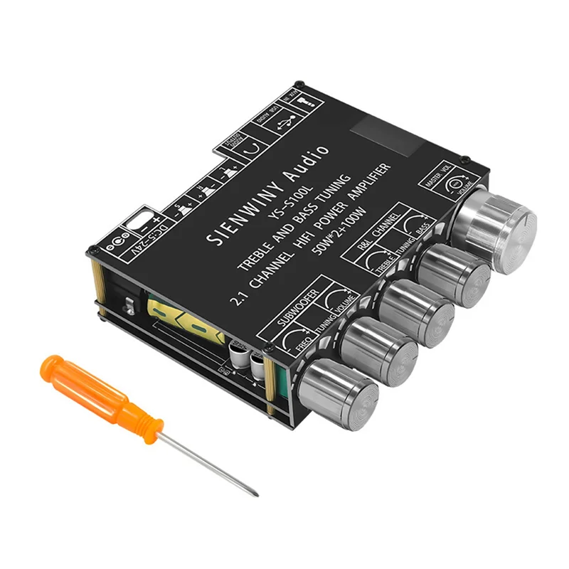 AC56-YS-S100L Bluetooth 5.0 Subwoofer Amplifier Board 2.1 Channel Audio Amplifier Board Module Digital Power Amplifier Board