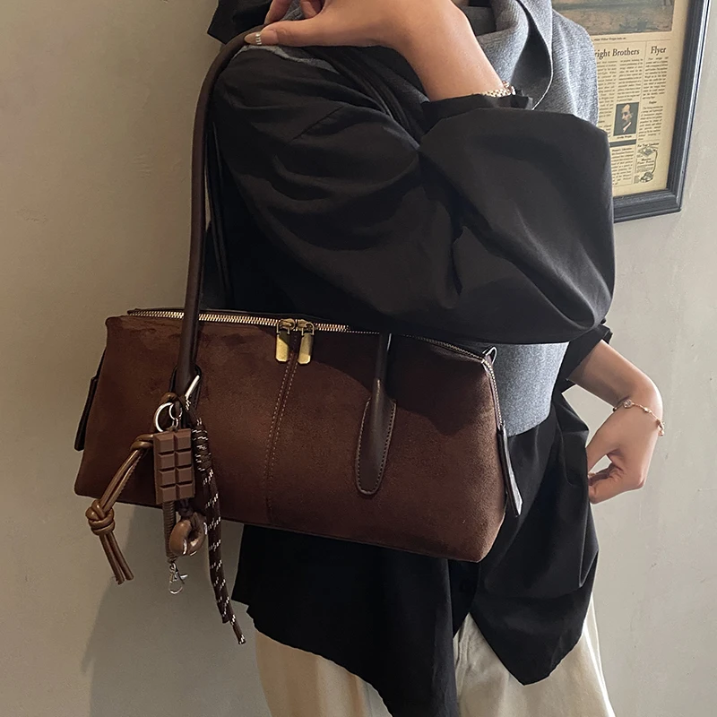 الجانب الأيسر المرأة بولي Leather حقيبة كتف جلدية 2025 الشتاء ريترو حمل الحقائب الفاخرة مصمم الاتجاه الإناث حقائب اليد والمحافظ بسيطة #3