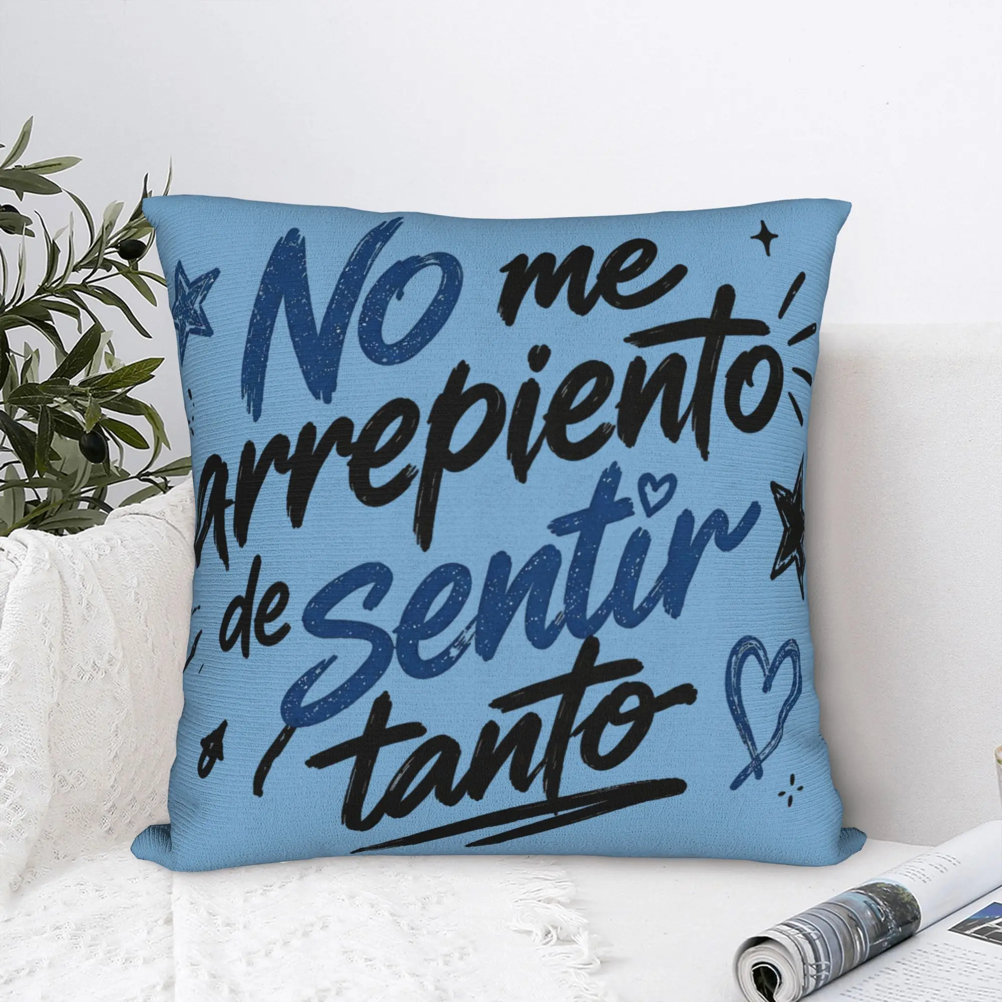 Home Decoration No Me Arrepiento De Sentir Tanto Karols G NMADST  Pillowcase Accessories  Pillow Covers Square Multi Size
