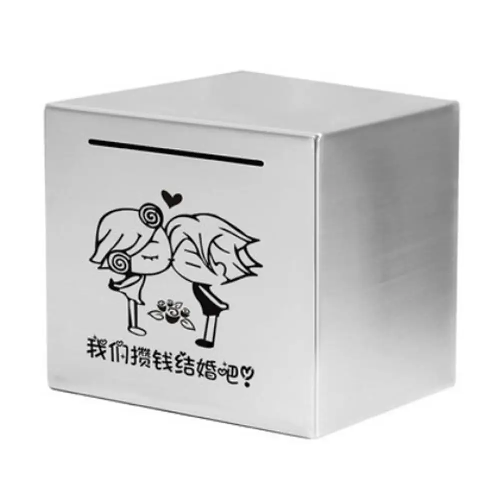 Stainless Steel Piggy Bank Safe Box Money Savings Bank For Kids Can Only Save The Piggy Bank That Cannot Be Taken E0t2