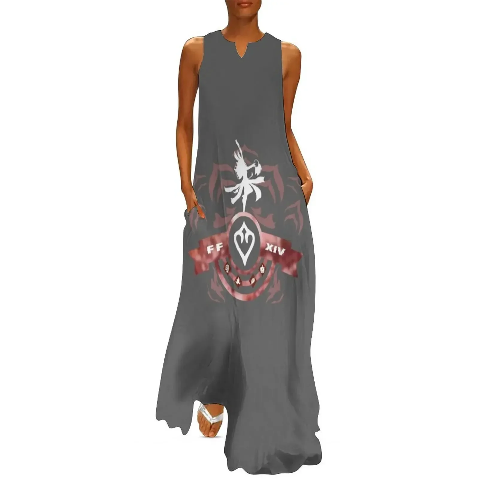 

FFXIV Dancer - Technical Step (Red & White) Long Dress dresses for womens Prom gown long sleeve dresses Dress
