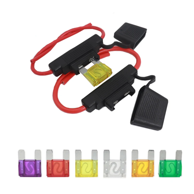 

8 10 AWG 8AWG 10AWG Wire Maxi Car Fuse Holder Water-resistant Waterproof Automotive With Cover Inline Auto with maxfuse 20A-100A