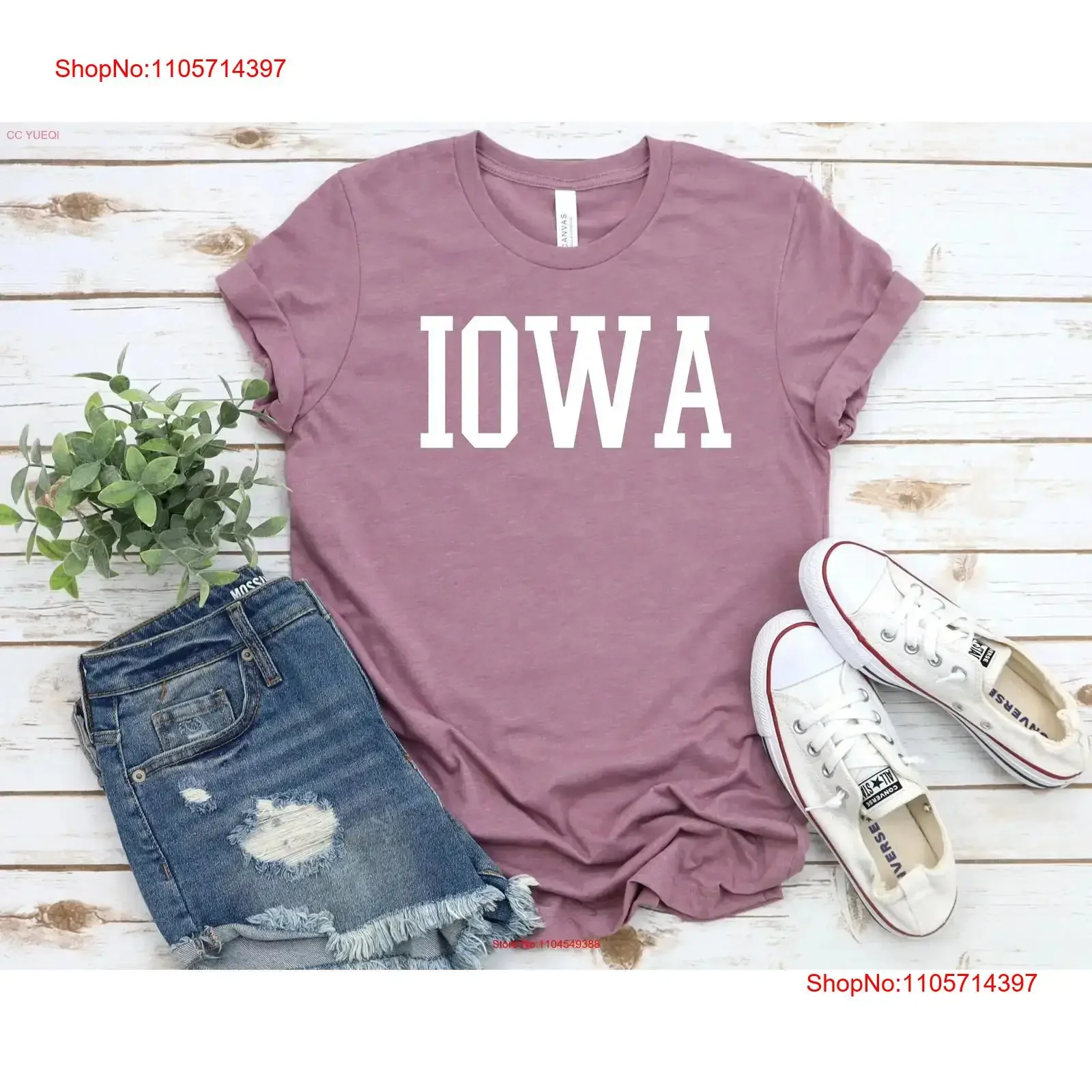 Iowa T Shirt Cute Trendy Crewneck State of Retro Jersey Letters Womens Clothing s l vintage Washed homme graphic Soft Unisex
