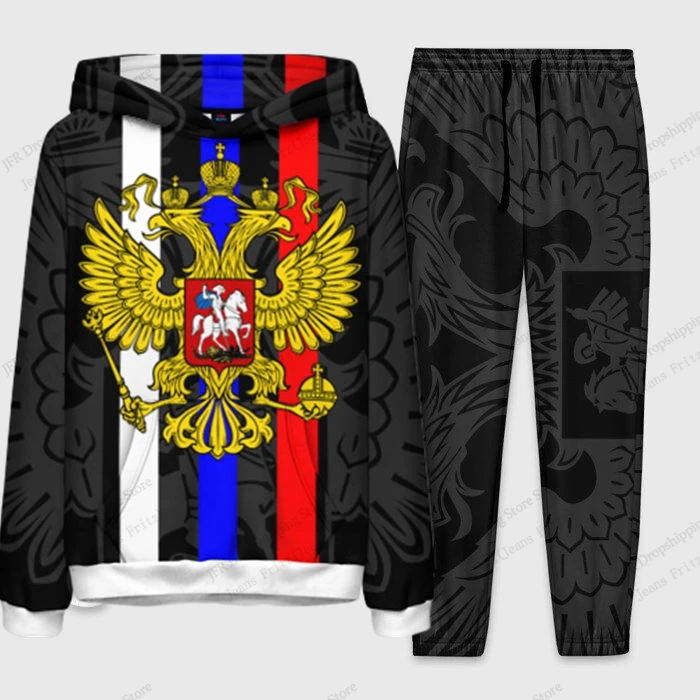 

СССР Советский комплект из двух предметов с капюшоном и брюками с русским флагом и 3d принтом для мужчин и женщин, модная толстовка + брюки, комплекты из 2 предметов, спортивный спортивный костюм, новый