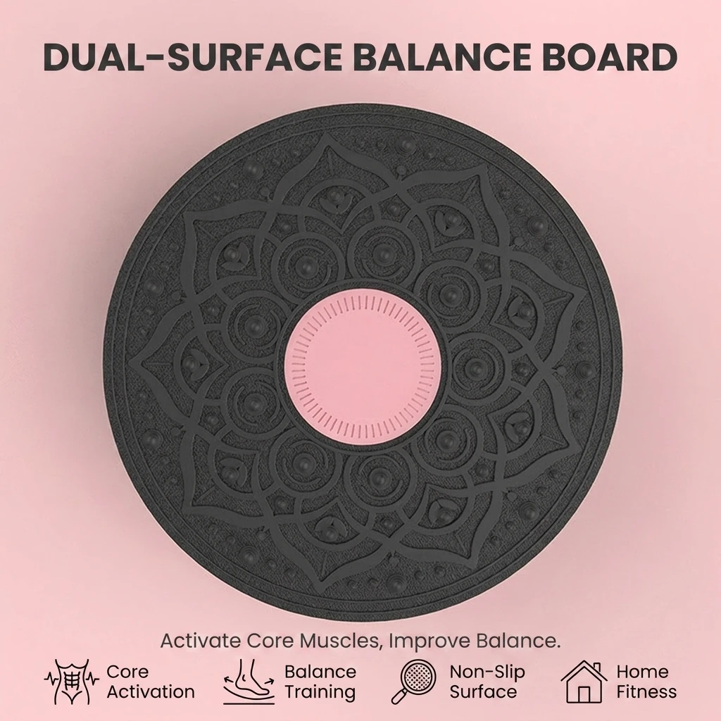 Home Fitness Balance Board Core Training Equipment Anti-Slip Yoga Board for Rehabilitation Sensory Integration Training