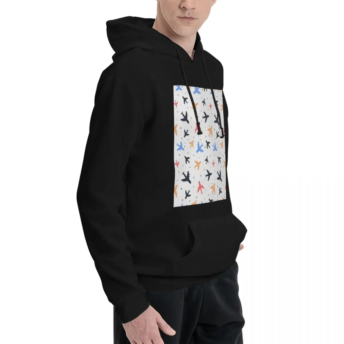 Sudadera con capucha de diseño aleatorio con motivos de aviones, para hombres y mujeres, de estilo informal, tipo jersey, ideal para el otoño e invierno, con motivos de aviación y pilotos de caza, estilo Harajuku, ropa urbana.