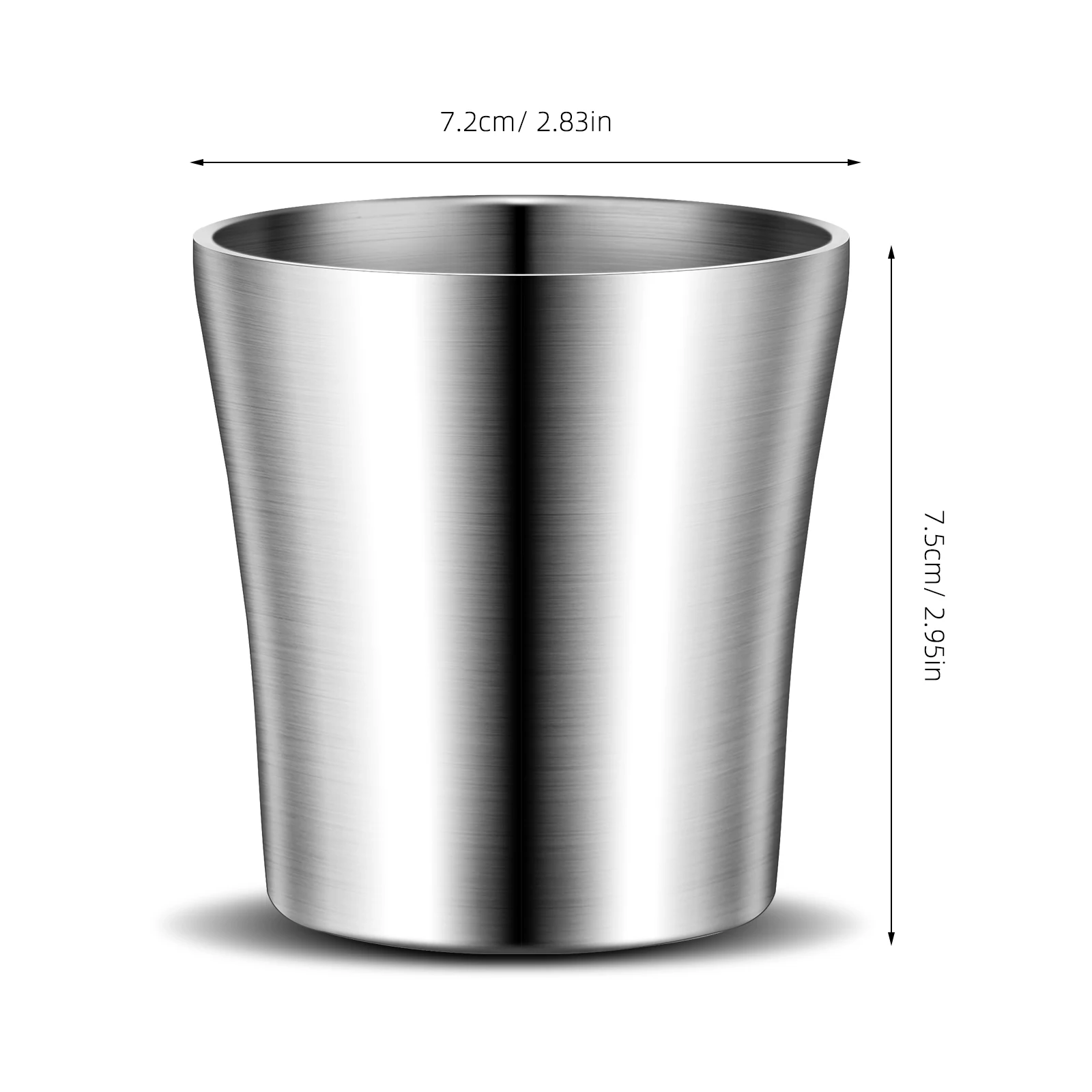 أكواب شرب معدنية من الفولاذ المقاوم للصدأ 180 مللي أكواب معزولة قابلة للتكديس للسفر والتخييم والحمام كوب تخزين فرشاة الأسنان