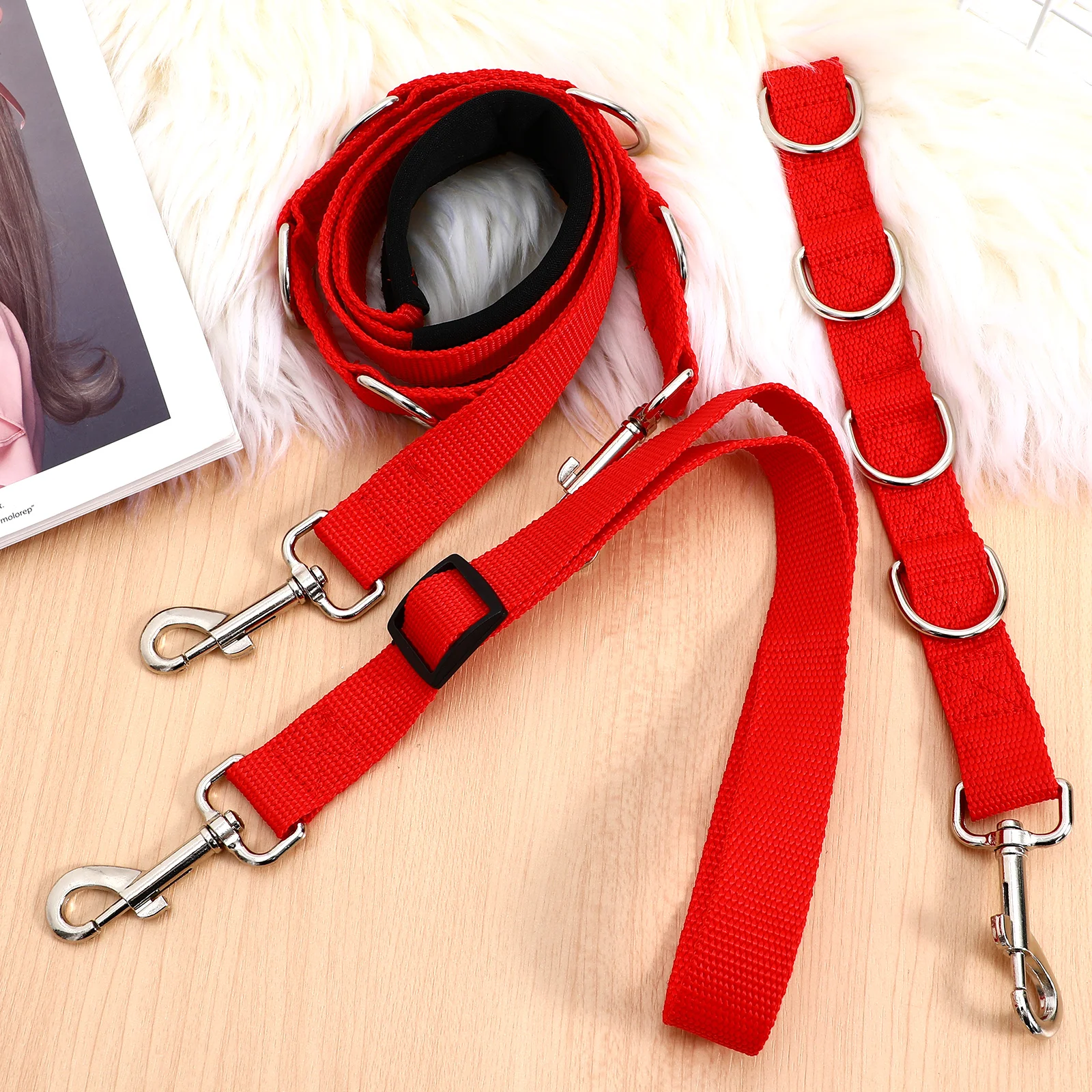 

1 set 1 Set Pet Harness Dog Bath Rope Adjustable Straps Heavy Duty Polypropylene Strap For Bathing Nail Trimming Grooming