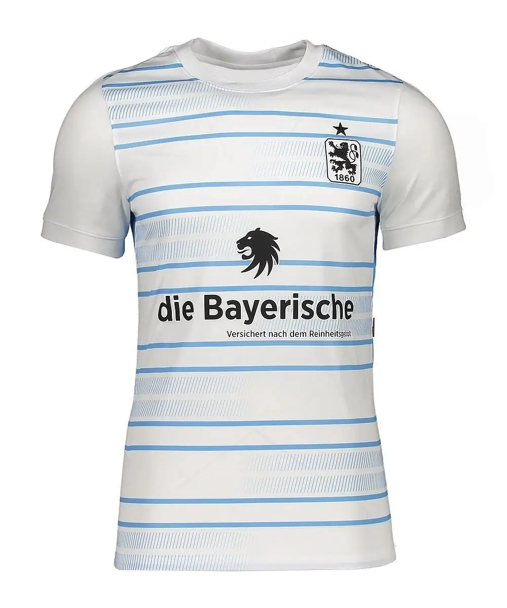 24/25TSV 1860 Munchen Home Jersey الرجال التجفيف السريع تنفس تي شيرت TSV 1860 Munchen بعيدا جيرسي الرياضة التدريب تي شيرت