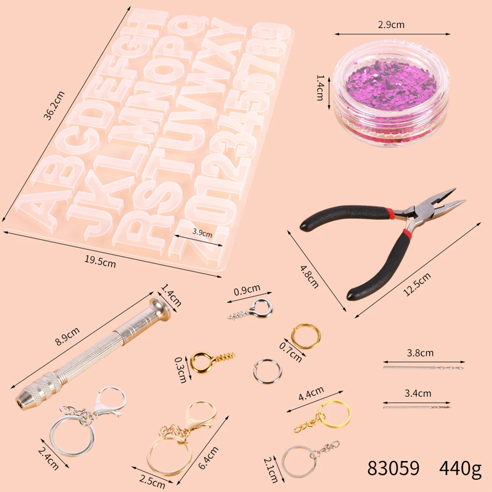 

106 шт., комплект ювелирных изделий «сделай сам», аксессуары с буквами и номерами для ожерелья, подвески, инструменты для рукоделия, цепочки, кольца, брелки для ногтей, зажим для эпоксидной смолы