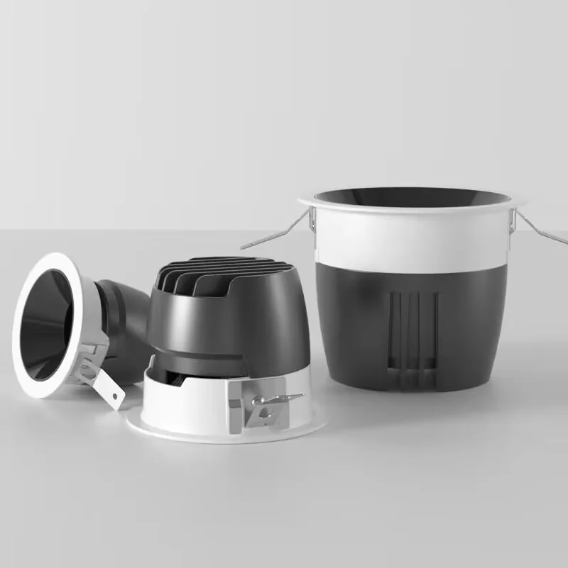 

Встраиваемый точечный светодиодный потолочный светильник, регулируемый антибликовый алюминиевый прожектор COB для гостиной, спальни, офиса, кухни