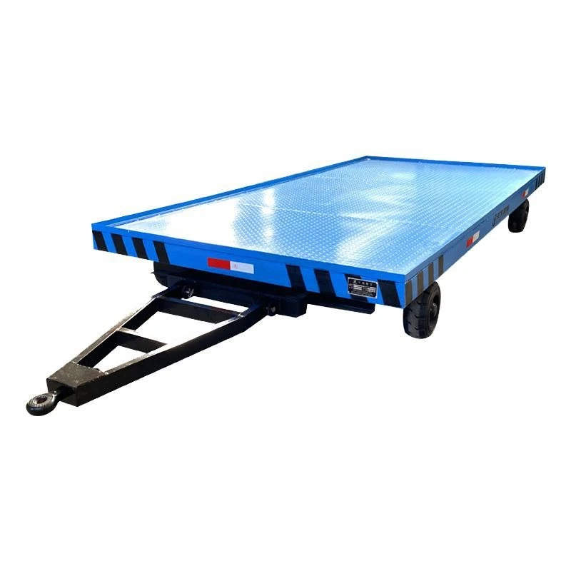 

Forklift Tow Flatbed Trailer Four-wheel Steering Cargo Transfer Truck Handling Truck