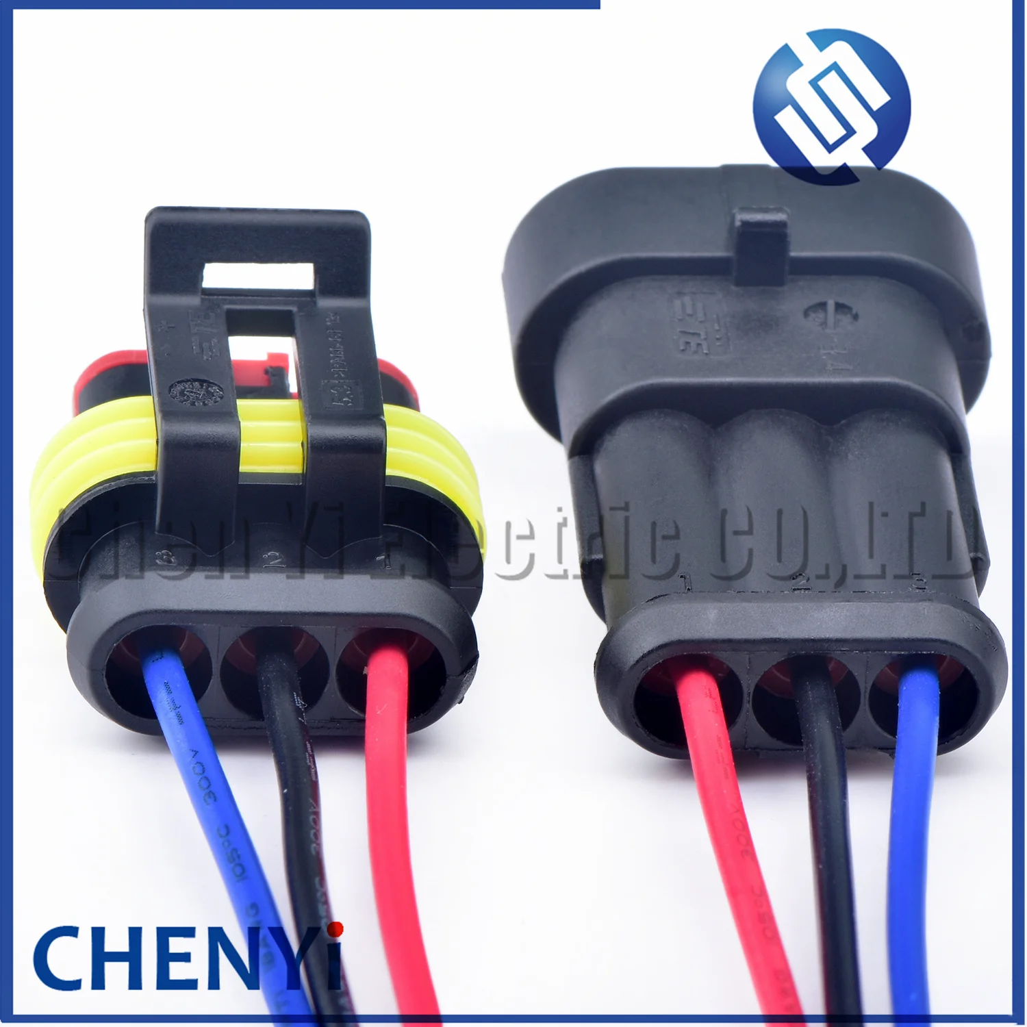 3 Pin male or female Automotive waterproof connector turbo speed sensor Wire harness plug 282087-1 282105-1