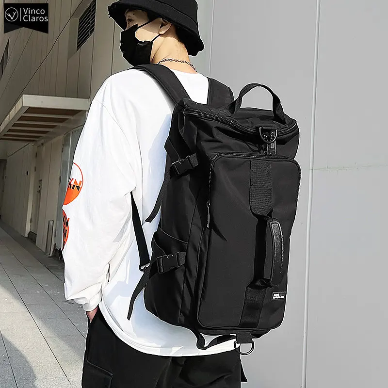 

VC Cool Streetwear Style Multi-function Man Backpack Harajuku Boys School Bags Lightweight Waterproof Nylon Travel Bags for Men