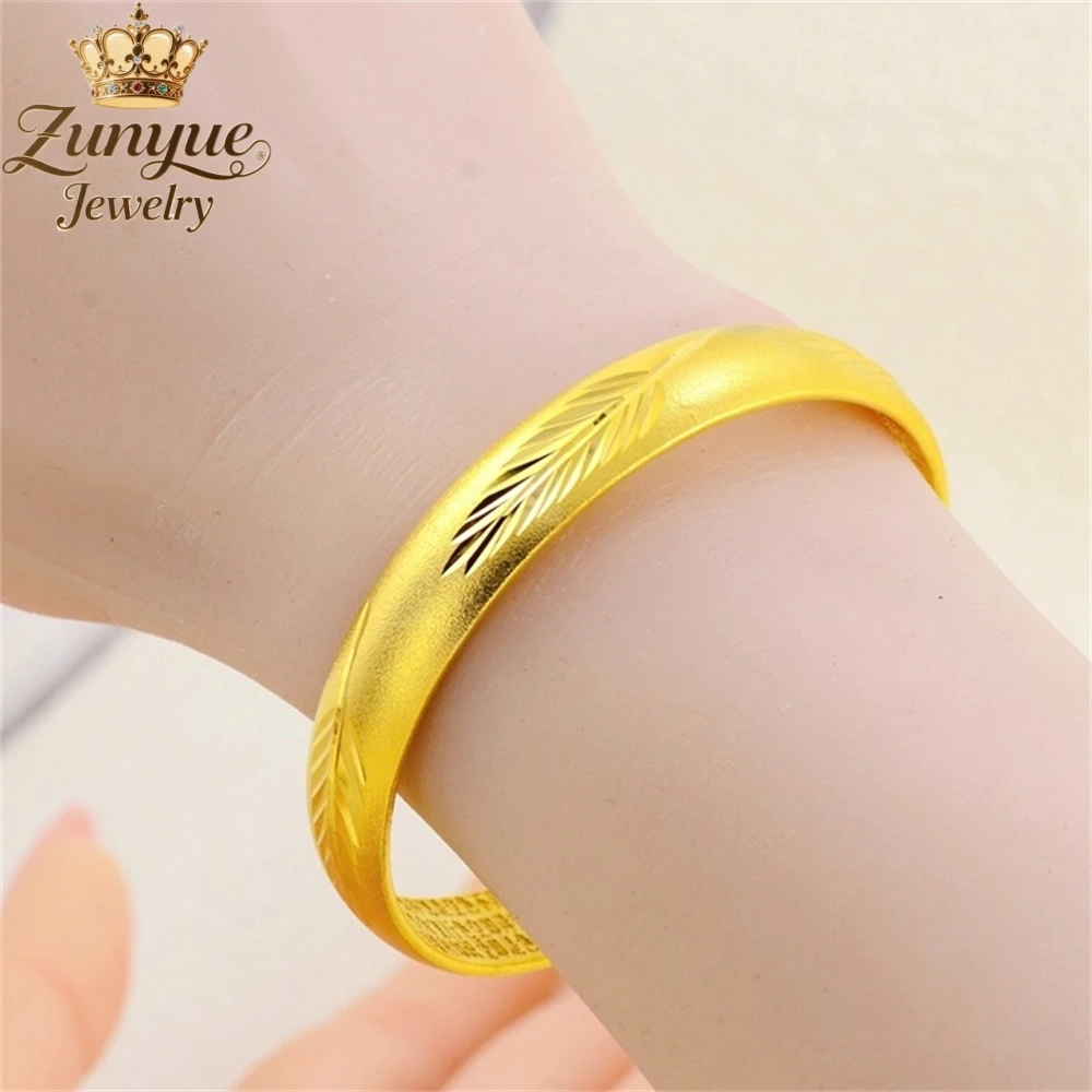 High-End Sand Gold Feather Heart Sutra Bracelet Luxury Quality Jewelry Best Selling Fashion Jewelry Exquisite Elegant Charms