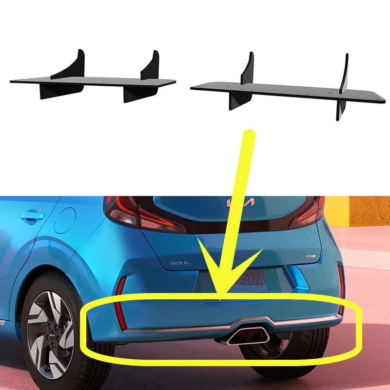 

Fit Kia Soul GT Line 2023 2024 2025 Year Rear Diffuser Bumper Lips Spoiler Splitter Body Kit Accessories